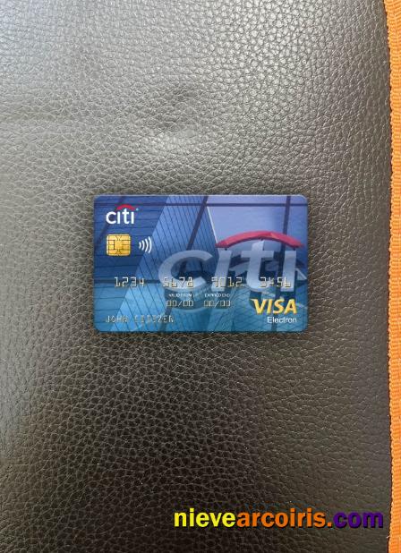 Peru Citibank visa electron card photolook